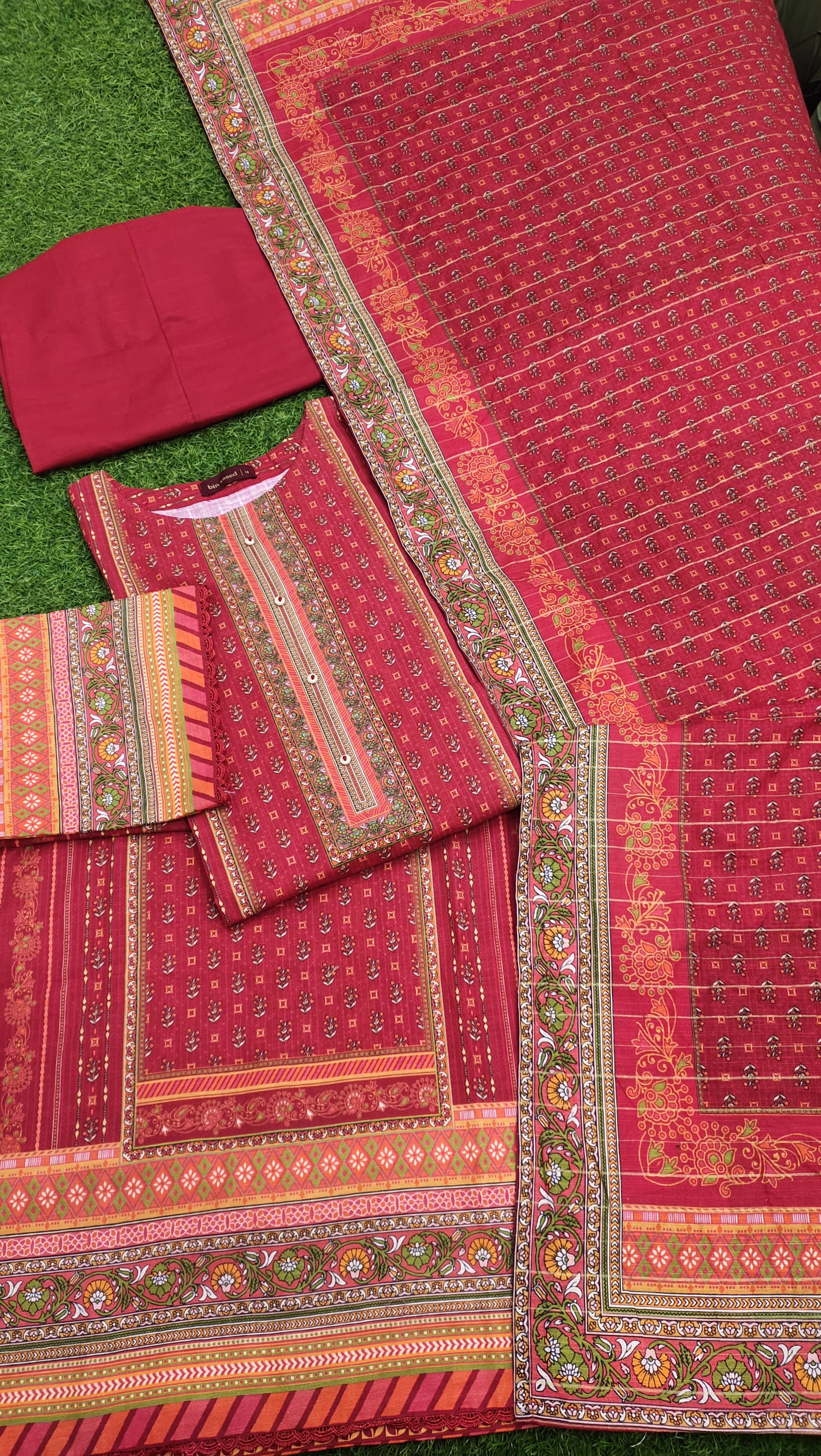 Rs 3800 Bin saeed stitched khaddar 3pc ~ SMALL main image 0